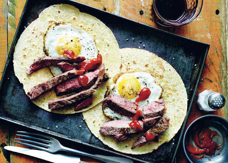 steak and egg tacos